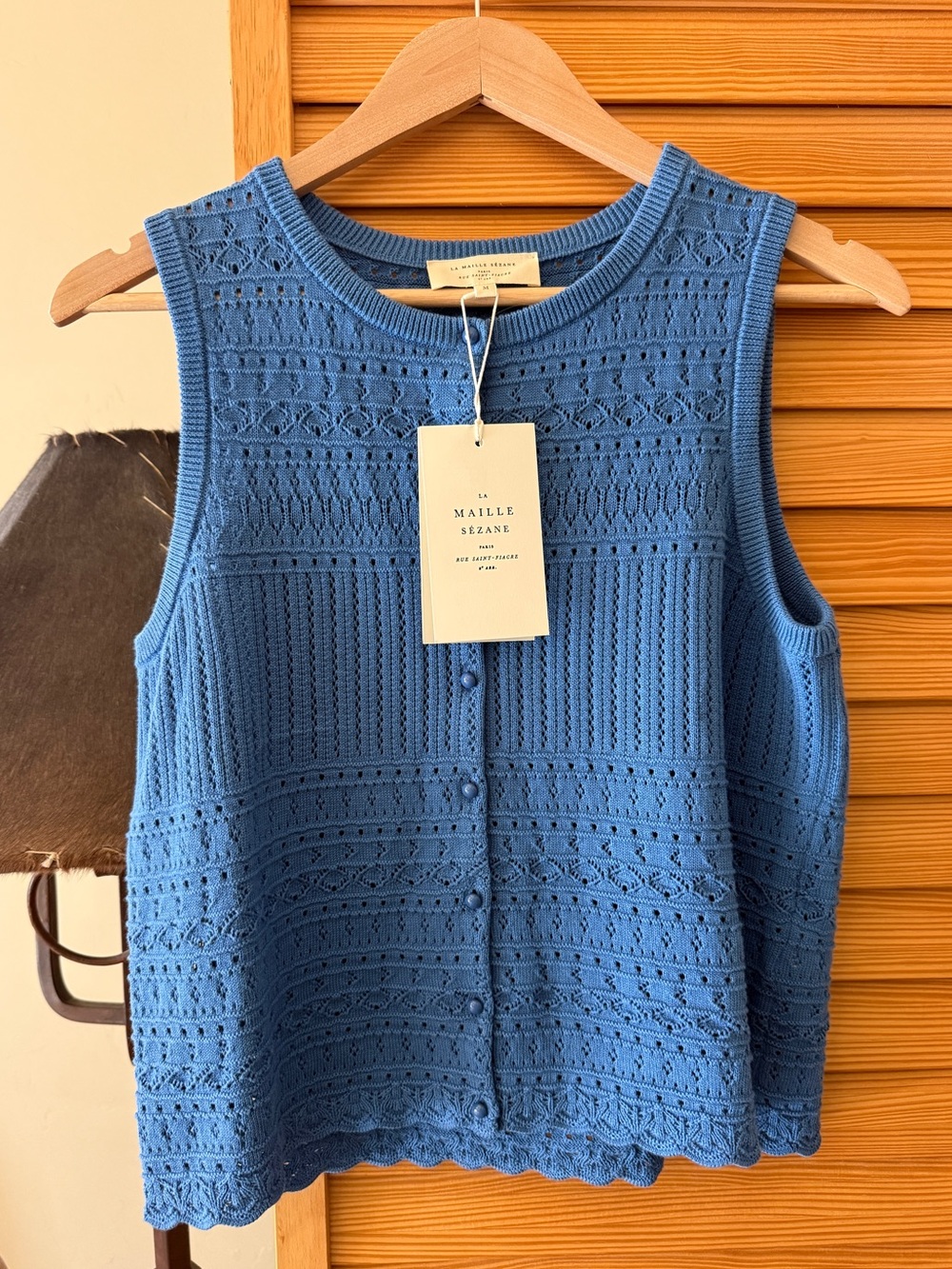 Sezane Davy Cardigan Blue - Size M - Picture 4 of 8